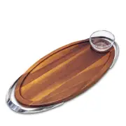 Nambe Luna Serving Board with Dipping Dish - Exclusive