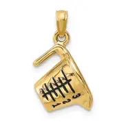 14k Yellow Gold w/ Enamel 3-D Measuring Cup Charm