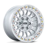 18x9 KMC KM552 IMS Gloss Silver W/ Machined Face Wheel 6x5.5 (18mm)