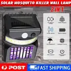 1/2/4 PACK Solar Mosquito Zapper Killer Wall Lamp Bug Zapper Fly Insect Repeller