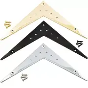 Small 6-String Vee Flying V Style Electric Guitar Tailpiece Chrome Black or Gold