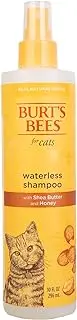 Burt's Bees for Pets Cat Natural Waterless Shampoo with Apple and Honey | Cat Waterless Shampoo Spray | Easy to Use Cat Dry Shampoo for Fresh Skin and Fur Without a Bath | Made in The USA, 10 Oz