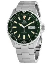 Orient Mako III Green Dial Stainless Steel RA-AA0004E19B Analog 200M Mens Watch