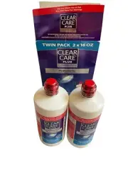 Clear Care Plus Cleaning Solution Twin Pack HydraGlyde 2 x 16 fl. oz. NEW