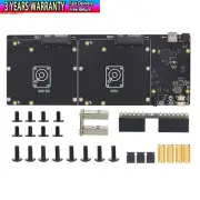 X885 V1.2 SATA HDD Expansion Board Dual 3.5" SATA HDD Shield for Raspberry Pi 4B