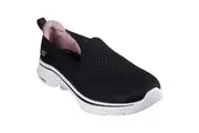 Womens Skechers Go Walk 7 - Vina Black/ Pink Slip On Sneaker Shoes