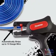 Automatic Multi-Gauge Adjustable Wire Cable Stripper & Cutter up to 10 AWG Wire