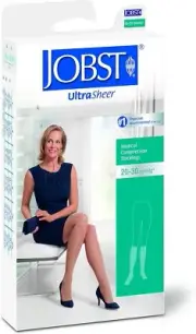 JOBST UltraSheer Diamond Pattern 20-30 mmHg Knee High Compression Stockings,...