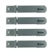 Black Wrought Iron Hasp Lock 13"x2.3" Safety Padlock Pack of 4 Renovators Supply