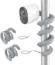[HOLACA] Flexible Twist Mount for Arlo Pro 3 Pro 4 Pro 2 EufyCam 2C EufyCam 1 and 2 Arlo Ultra 4K Ultra 2 Arlo Baby Monitor und Arlo Go Indoor Camera (Gray 2Pack)
