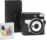Instax SQ6 Accessory Pack Containing, Ready-to-Take Camera Case, 80 Image Photo Album, Magnetic Photo Display Block, Black