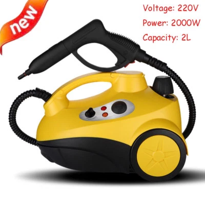 2000W Lampblack Steam Cleaner Machine Car Upholstery Carpet Floor Cleaning