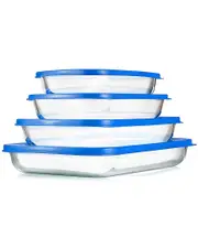 Nutrichef 4pc Glass Bakeware Set