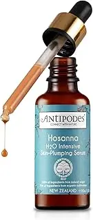 Antipodes Hosanna Collagen-Plumping Water Serum – Lightweight Serum with Vinanza® Grape & Mamaku Black Fern to Support Collagen and Smooth, Plump Skin – 30ml