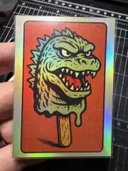 Kaiju Monster Popsicle Custom Holographic Refractor Art Trading Card /9