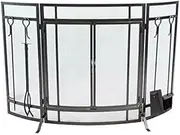 Fireplace Screens 3 Panel Curved Screen with Doors Fireplace Screen Flat Fireplace Screens Decorative