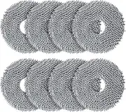 Pack of 8 Wipes Replacement Parts for Roborock Saros 10R / Q Revo/Qrevo MaxV/Qrevo Master/Qrevo Slim/Qrevo Pro/Qrevo S/Qrevo Curve Robot Vacuum Cleaner, Spin Cleaning Pads Replacement Accessories Set