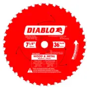 (J) Diablo D0736GPA 7-1/4" x 36-Teeth Carbide Saw Blade for Wood and Metal