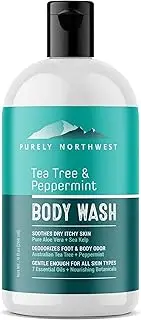 Purely Northwest Antifungal Soap With Tea Tree Oil, Helps Treat & Wash Away Athletes Foot, Ringworm, Nail Fungus, Jock Itch, Body Odor & Acne. Antibacterial Defense Against Common Fungal And Bacteria