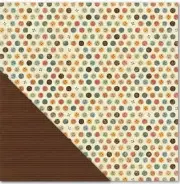 12" Scrapbook Paper 5p Sewing Button, Button Acorn Hollow Sew Nice Get Well