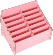 Mobile Phone Storage Box Wood Base Cell Phone Holder Desktop Mobile Phone Holder Wooden Desk Phone Holders Wooden Mobile Phone Holder Phone Holder for Desk Phone Wood Stand Pink