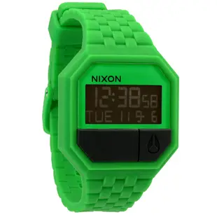 NIXON The RUBBER RE-RUN色彩玩家時尚運動腕錶-青草綠/38mm