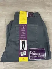 Gloria Vanderbilt Women's AMANDA Classic Tapered Jean 6 Average Gray Slimming