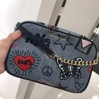 在飛比找PopChill優惠-[二手] Michael kors MK 刺繡 牛仔 相機包