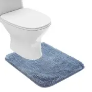 Bathroom Contour Rug Non Slip Bath Mat Water Absorbent Soft Microfiber Shaggy...