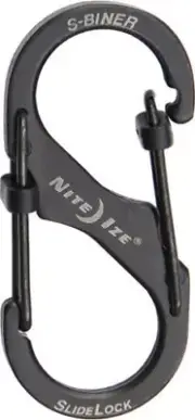 Nite Ize New S-Biner SlideLock #2 Black LSB2-01-R3