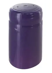 PVC Heat Shrink Capsules With Tear Tabs For Wine Bottles - 100 Count (Purple)