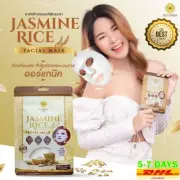 Pinnara Organic Jasmine Rice Facial Mask 1 Pack - 5 Sheets Moisturized Bright Ti