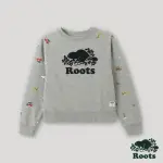 【ROOTS】ROOTS大童-經典傳承系列 溫馨佳節印花圓領上衣(灰色)