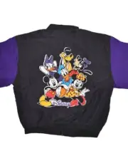 Vintage Disney Jacket JH Silk Bomber Mickey Mouse Minnie Donald Goofy Puto