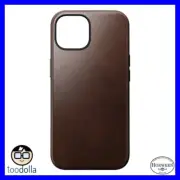 NOMAD Modern Case - genuine Horween Leather for Apple iPhone 15, Brown
