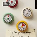 【日本霜山】美式復古造型磁吸機械式計時器(免電池) _典雅白
