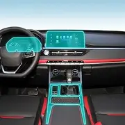 Car Interior Film Dashboard Piano Board Shift Center Console Anti-Scratch Transparent TPU Protection Film,for Chery Tiggo 5X 2021-2024 (Style for RHD)