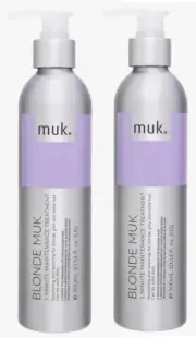 2x MUK Blonde muk 1 Minute Maintenance Treatment 300ml
