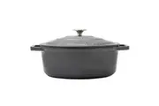 Westinghouse 5L 30cm Oval Cast Iron Pot Dish Induction Food Cooking Ombre Grey