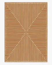 305' x 425' | Machine Washable Runner Rug | Kid & Pet Friendly | Indoor Rug | Inkdrop Copper Flatwoven Rug by Jonathan Adler | Ruggable