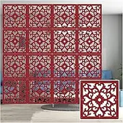 Hanging Room Divider, Wood Plastic Entrance Hall Partitions Panel Screen,Semi-Privacy 5mm Thick Restaurant Decoration Screen,29/39cm