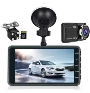 Dual Dash Cam Front and Rear View, 4'' LCD Touch Screen FHD 1080P Dashboard C...
