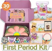 [The Bloom] First Period Kit for Girls 9-12 - Period Kits for Girls 10-12 - First Period Gifts for Girls - Period Bags for Teen Girls for School - Green