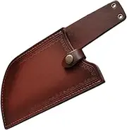 Angoily Kitchen Knife Leather Case Cleaver Case Handle Block Magnetic Holder for Wall Sheaths Material Utility Butchers Cover Boning Holder As Hands Mini Organizer Artificial Leather Brown