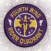 Fourth Wing Rider Quadrant Patch 3 Inches ACOTAR Dragon Fourth Wing Fantasy Iron On/Sew On Embroidery Fabric Applique Patches for Trucker Hats Clothes Backpack DIY Accessories Coworkers Friends Gifts