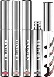 Bloomella Lip Stain, Bloomella Lip Stain Peel off Liner, Long Lasting Lip Tint Peel off Stain, Non-stick Cup for All Skin Type, Makes Your Lips Glow (4pcs, 2.5ml)