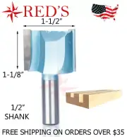 Tideway Carbide IND LC01022408 1-1/2" Straight 1/2" shank router bit