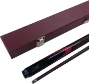Grafex Supreme Burgundy Multi-Weight System Graphite Pool Snooker Billiard Cue and Burgundy Cue Case