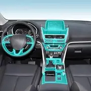 Car Interior Film Dashboard Piano Board Shift Center Console Anti-Scratch Transparent TPU Protection Film,for Mitsubishi Eclipse Cross 2018-2024 (Style B for LHD)