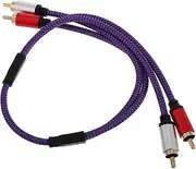 Parliky Sturdy Audio Cable for Cable Tv Computer Speaker Amplifier Dark Violet 50cm